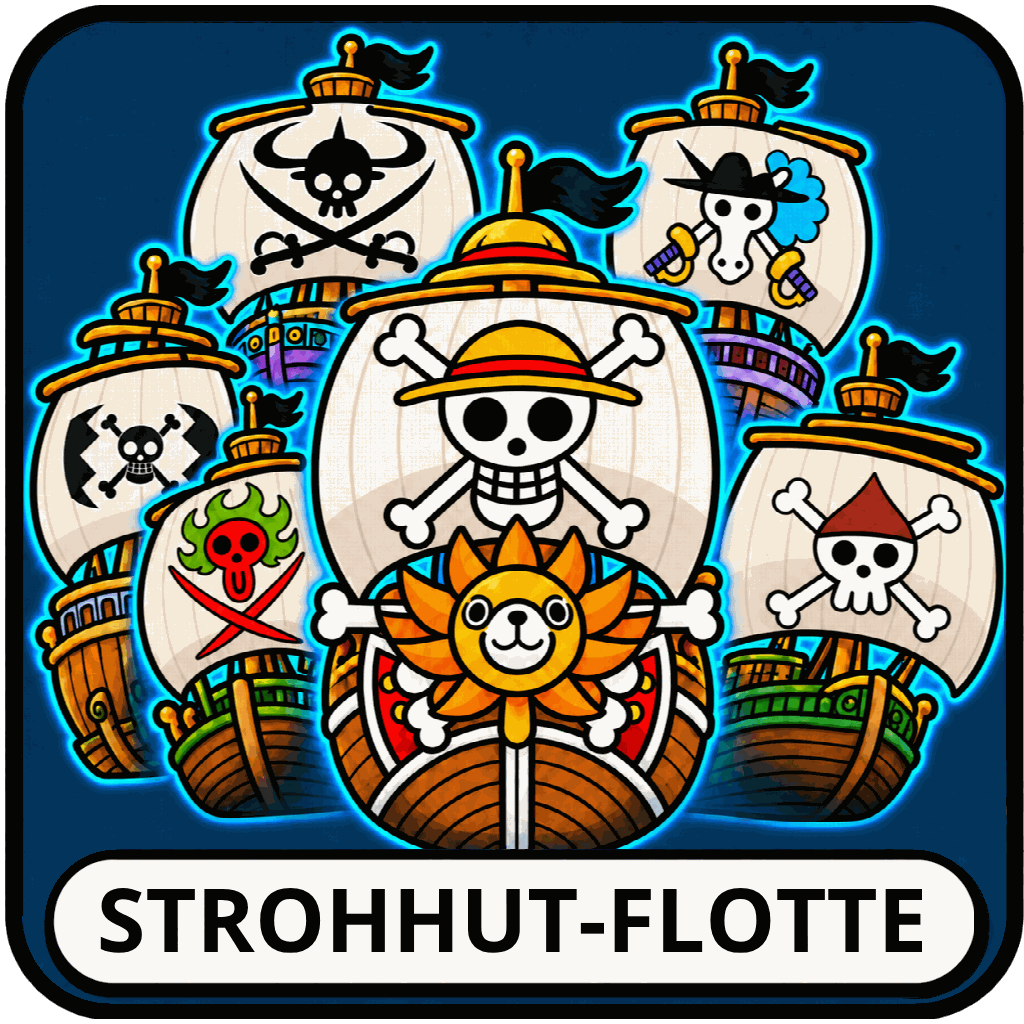 Großflotte der Strohhüte