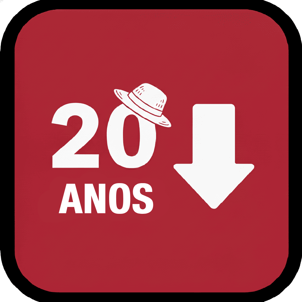 Menos de 20 anos