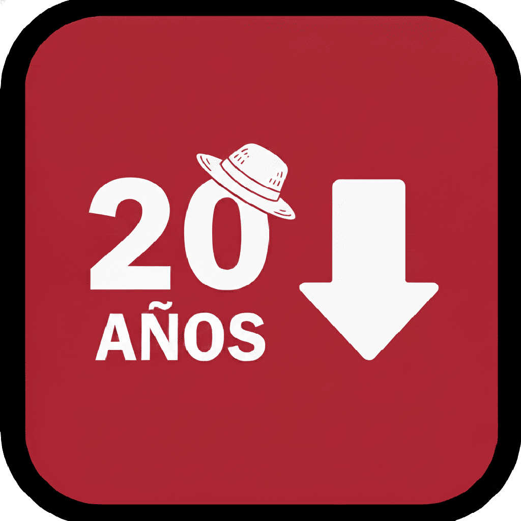 Menos de 20 años
