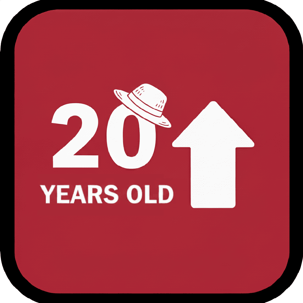 Over 20 years old