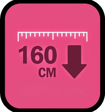 Unter 1,60m groß